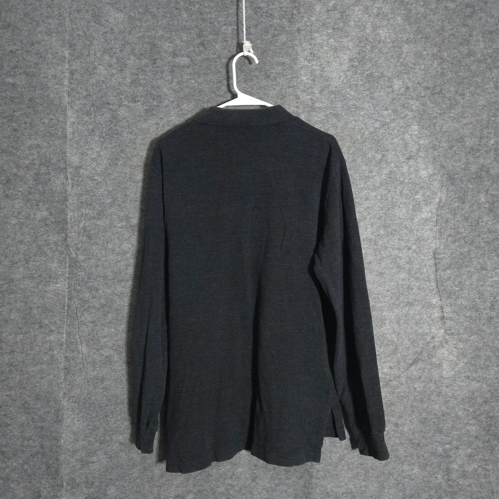 Polo Ralph Lauren Shirt Mens M Grey Long Sleeve Pony Logo Jersey Knit 15431